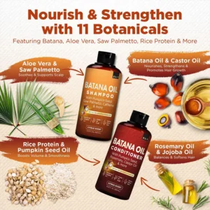 Nexisify™ Batana Oil Shampoo 300ml+Batana Oil Conditioner 300ml(1 Set)